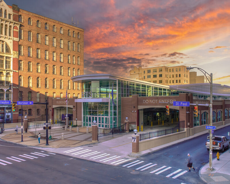 Rochester bus terminal entrance