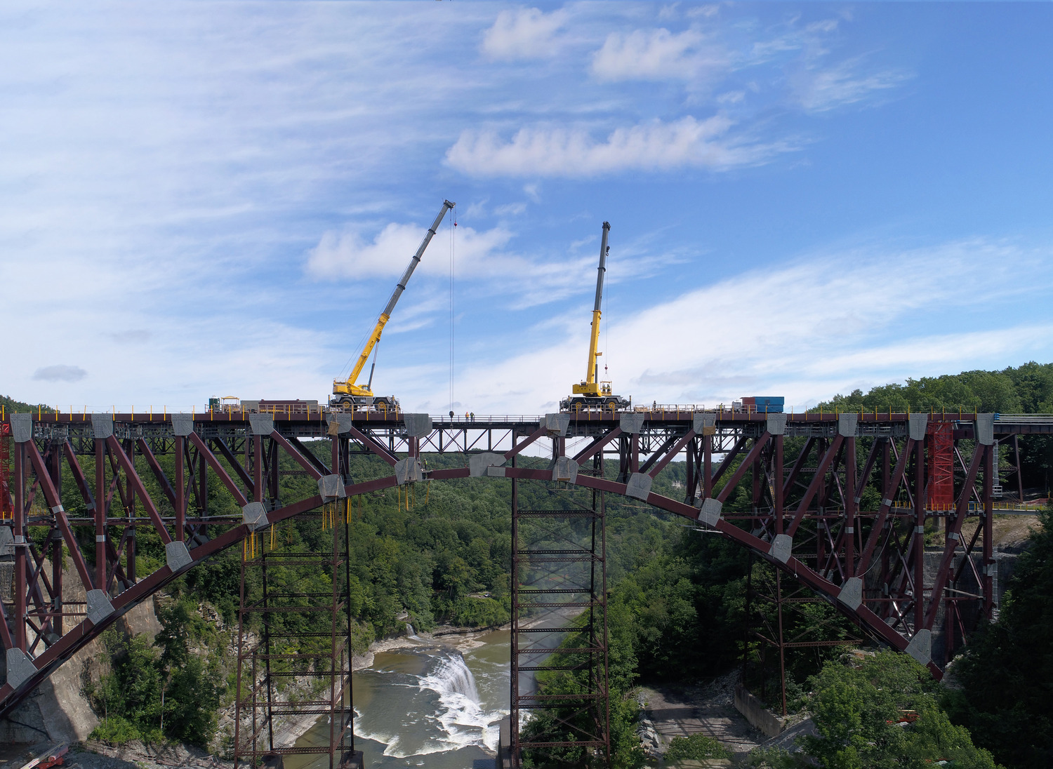Construction of Portageville Railroad Bridge