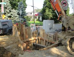 construction on sewer upgrades on Trevose Road