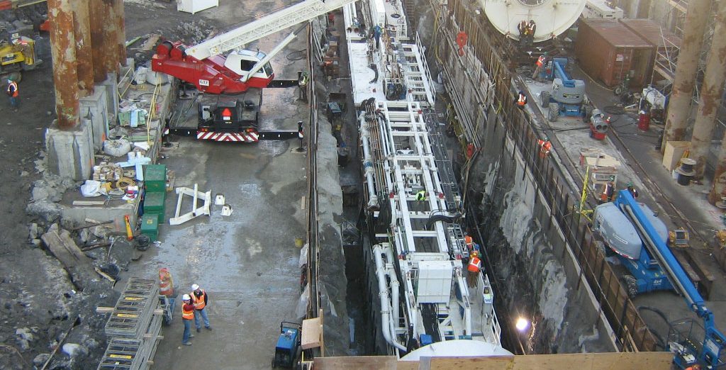 construction on the East Side Access Tunnel