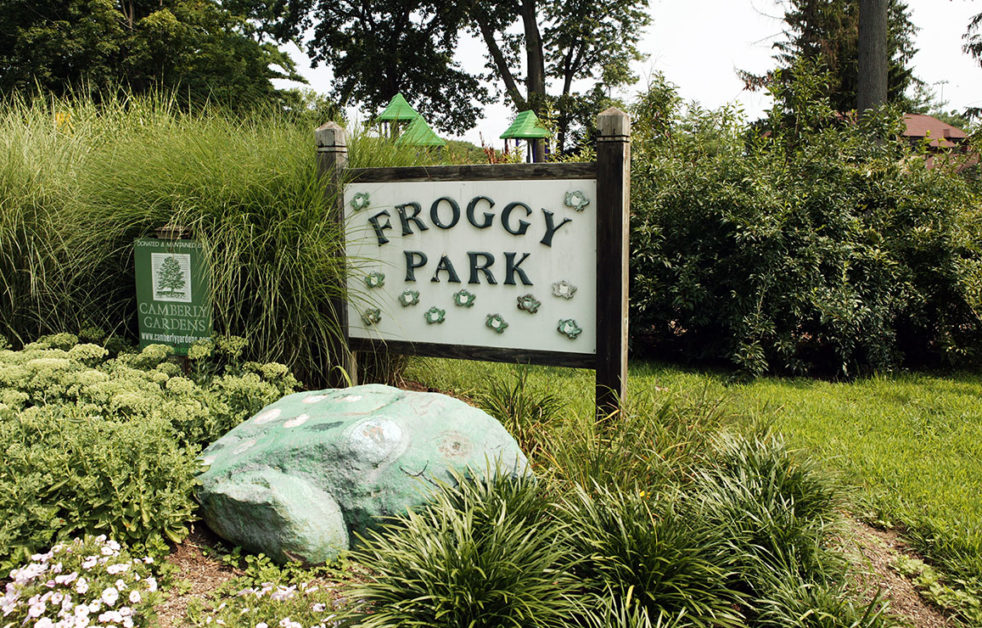 entrance sign at Froggy Park