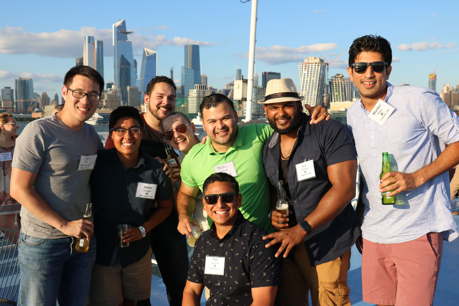 Team of young professionals on the Maser Cruise around Manhattan 2019