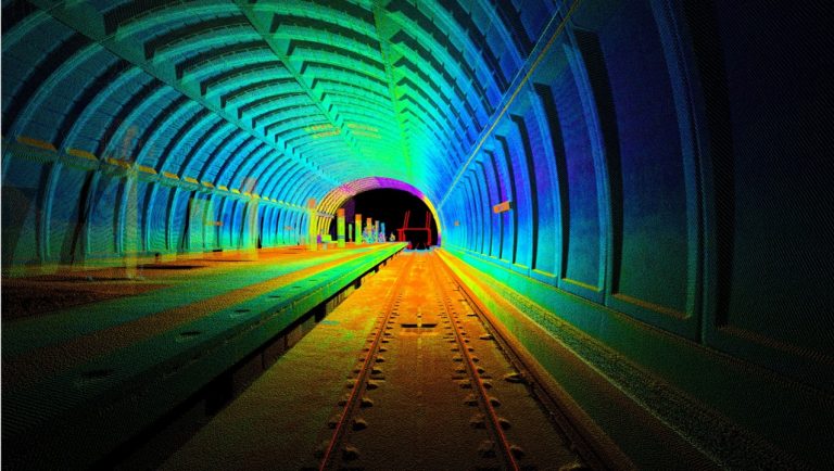 Hi-definition scan of a rail tunnel