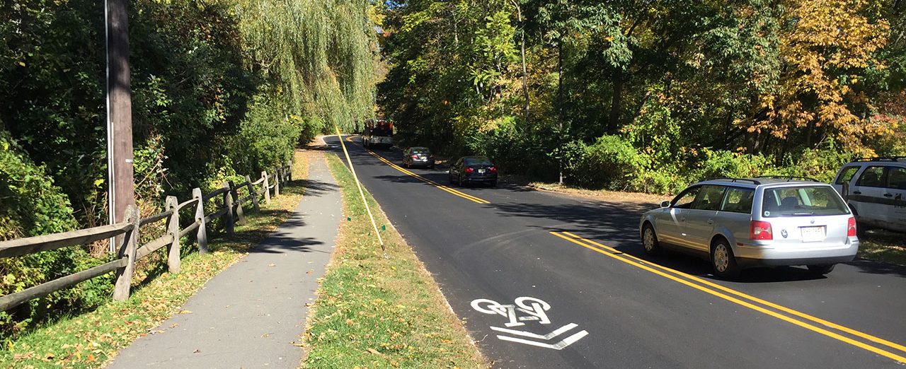 Bike lane near Princeton University