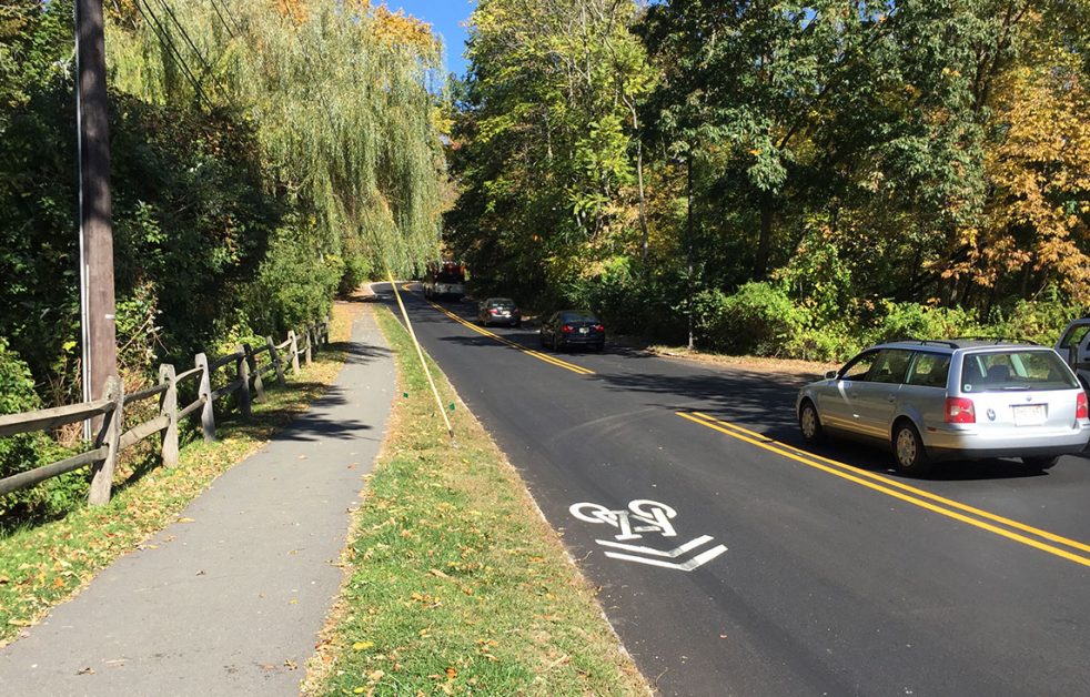 Bike lane near Princeton University