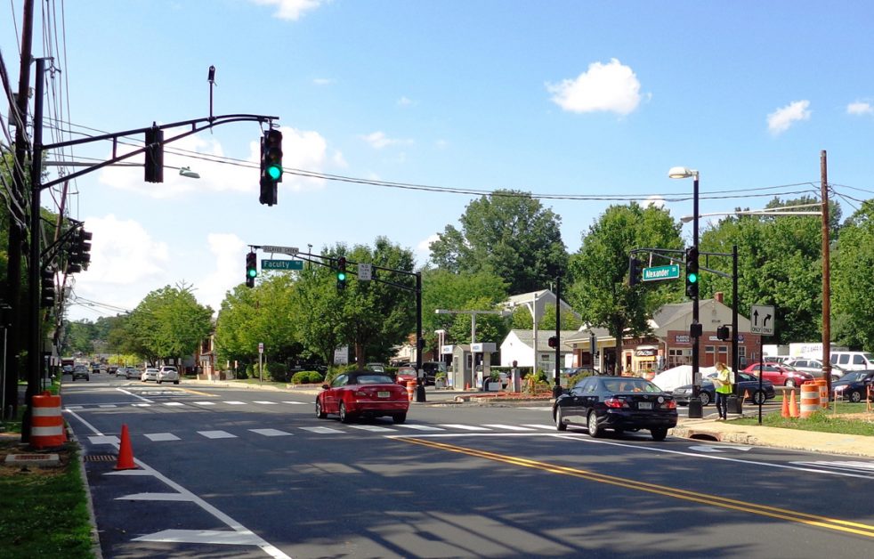 Intersection near Princeton University