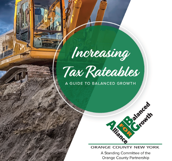 Picture of construction site with the text "Increasing Tax Rateables"