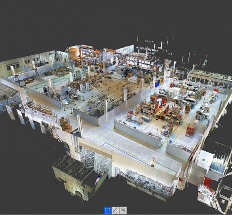 Laser scanning model of warehouse