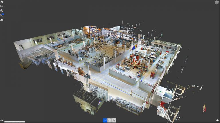 Laser scanning model of warehouse