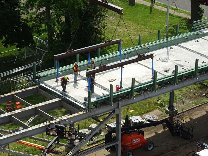 Close-up of new decks on viaduct 