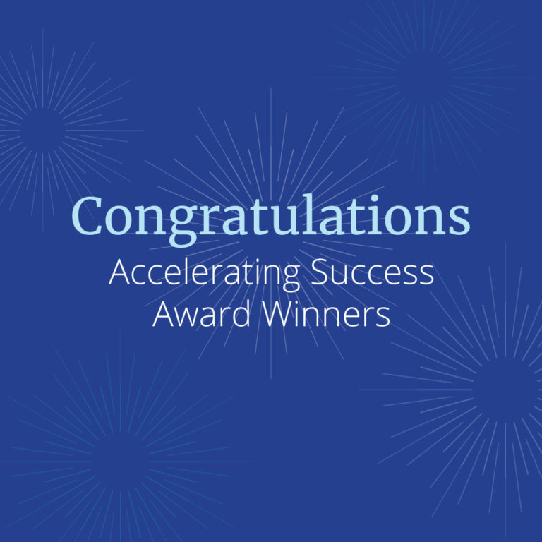 Congrats Accelerating Success Award Winners