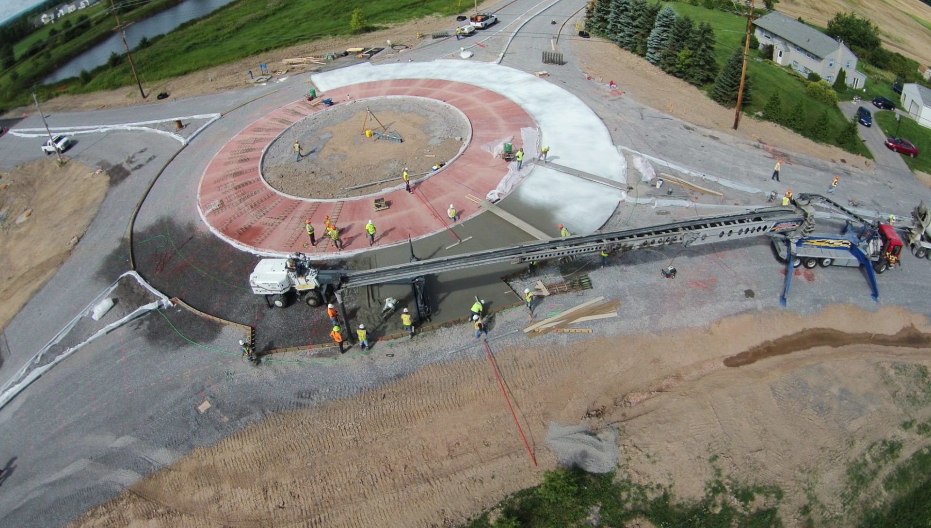roundabout under construction