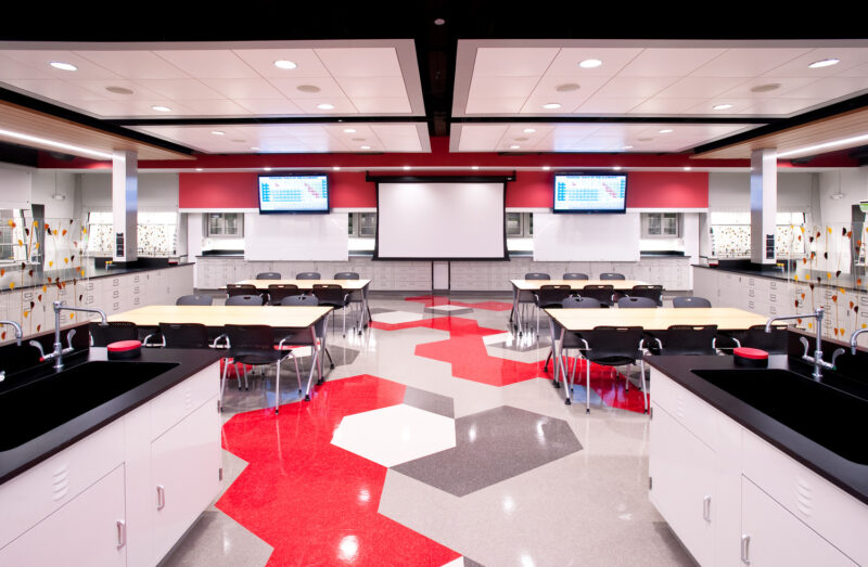 Hutchinson Hall Chemistry lab with classroom and research areas.