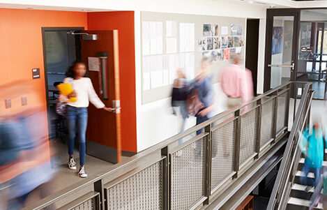 Interior of high school