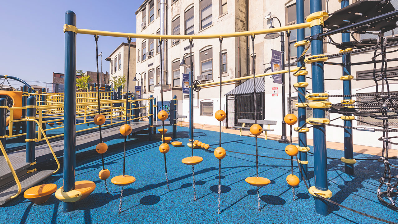 climbing apparatus at Jefferson School