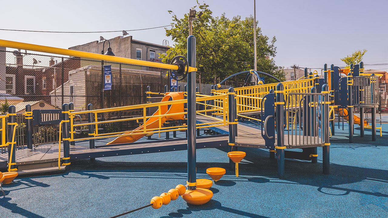 School playground at Jefferson School in Union City