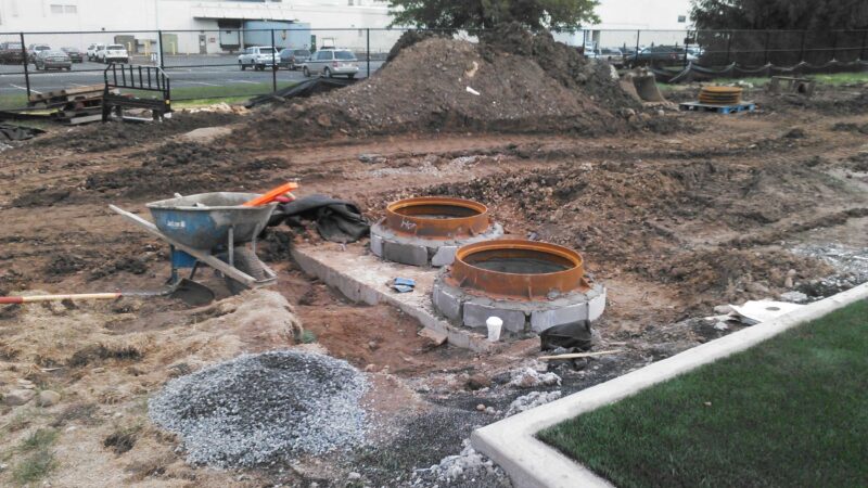 Construction of EVS Multisport Synthetic Field.