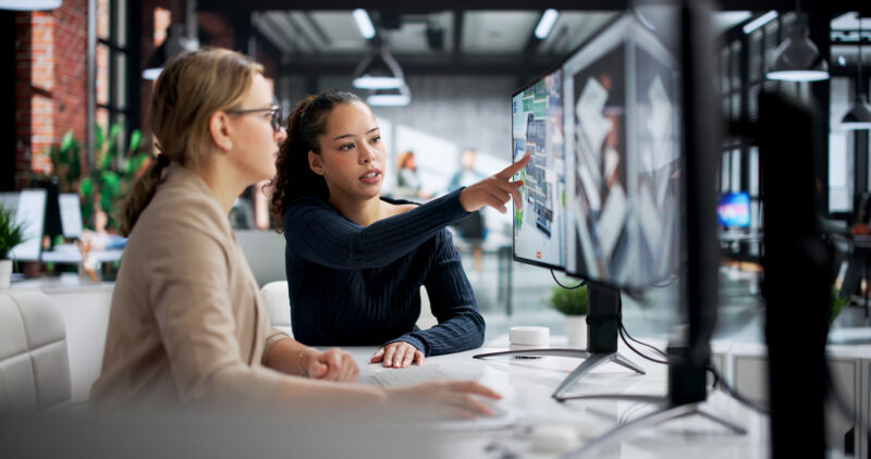 Female GIS Engineer Uses 3D Software To Map Urban Property