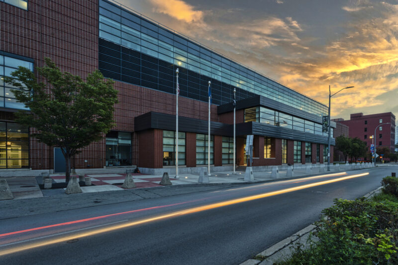 Exterior facade of Blue Cross Arena