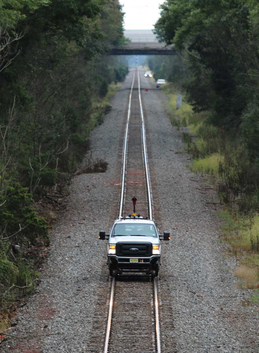 LiDAR scanning truck on rails