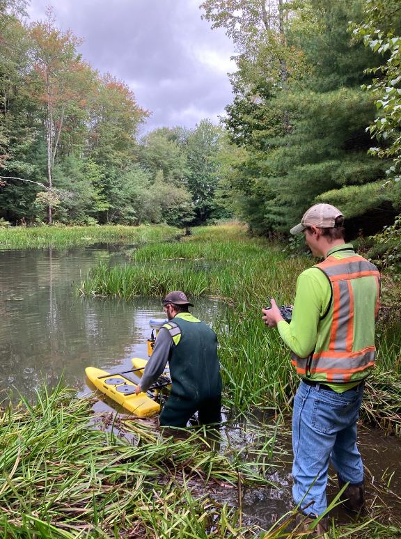 Hydrographic professionals utilize hydrone to capture data