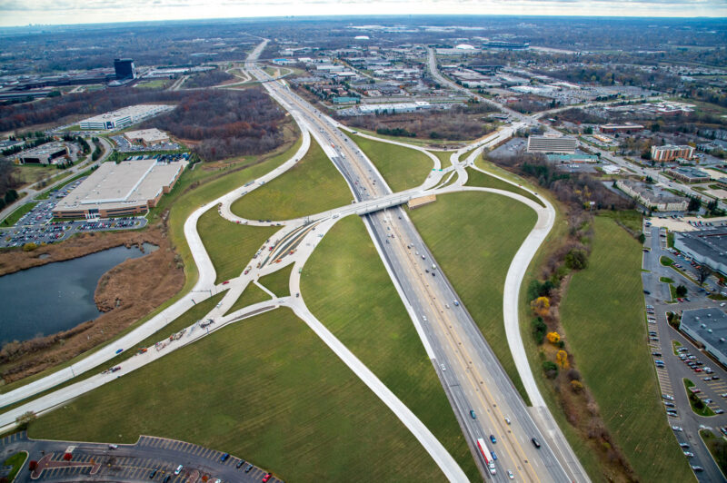 University Dr at I-75 Interchange construction.