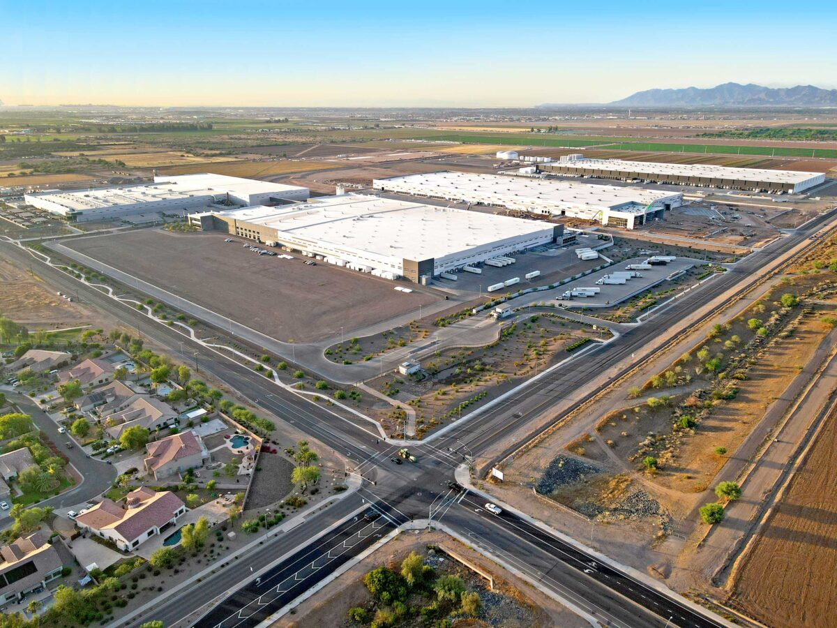 Aerial view of Wolf Logistics Center in Phoenix, AZ.