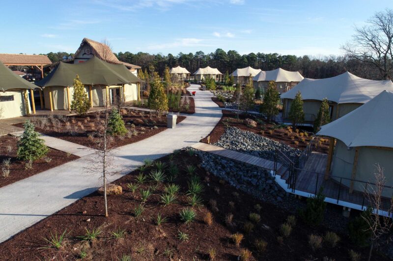Safari tent structures built for Savannah