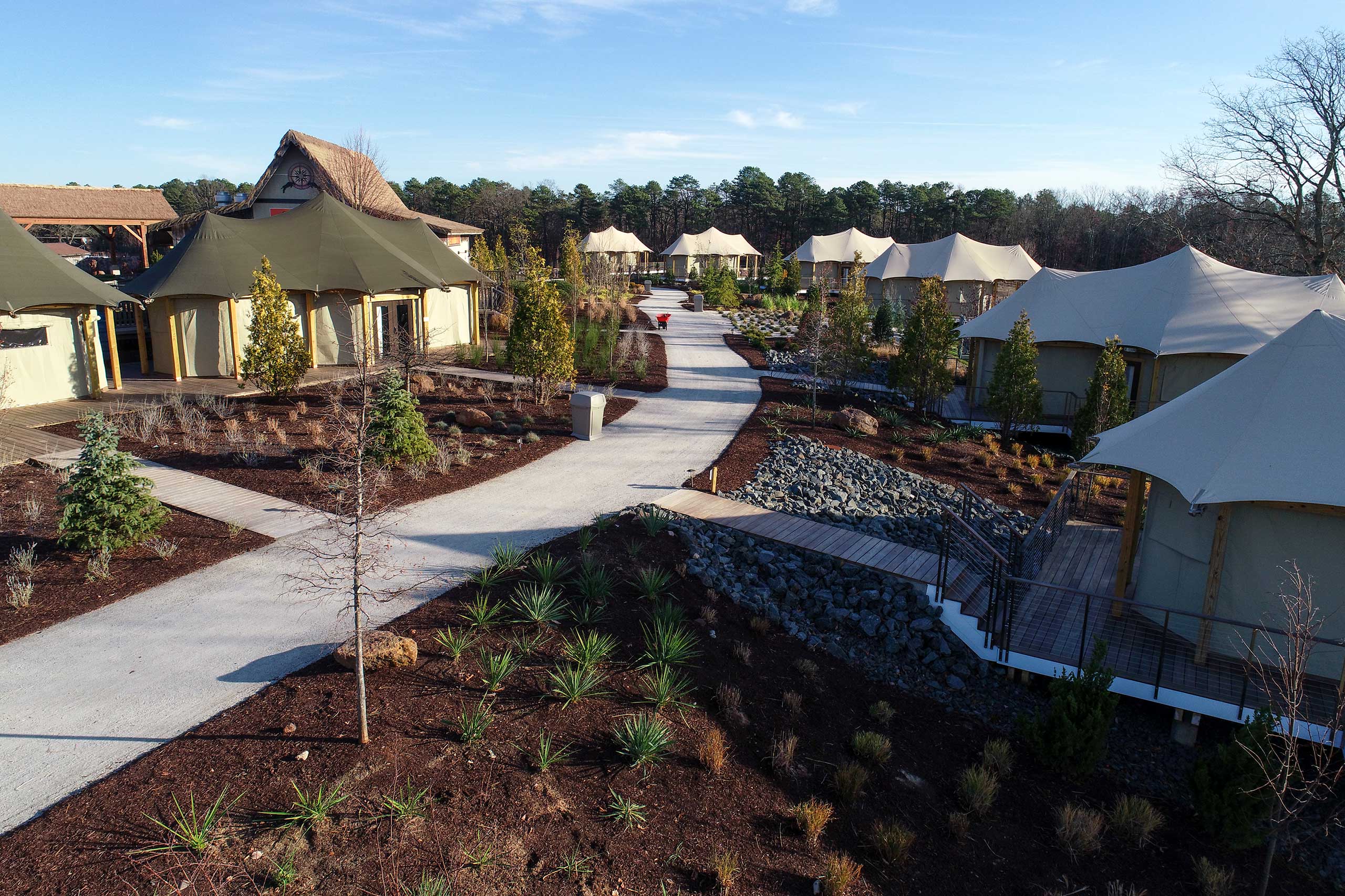 Safari tent structures built for Savannah