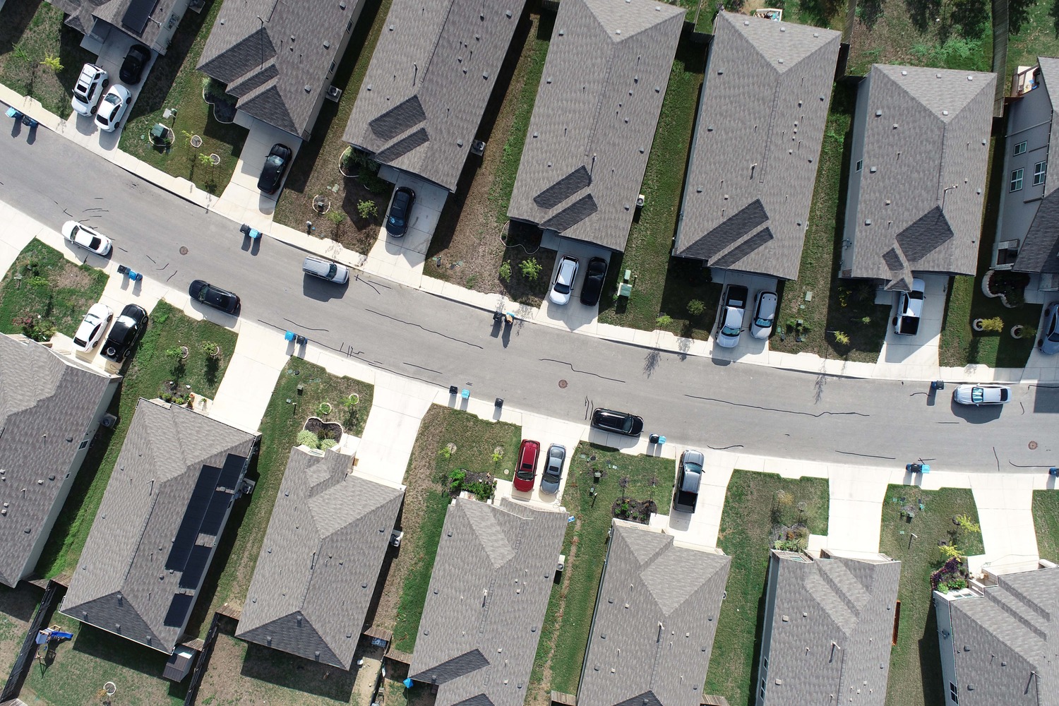 Aerial of residential subdivision