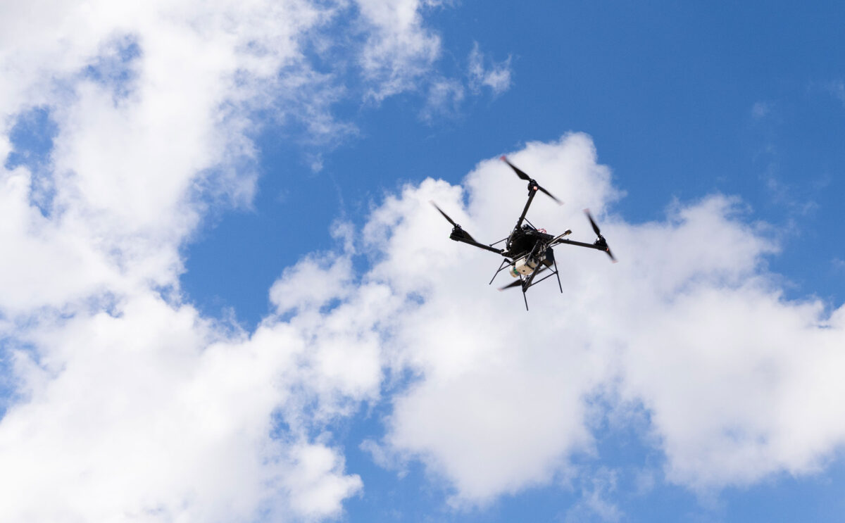 UAS (drone) in flight