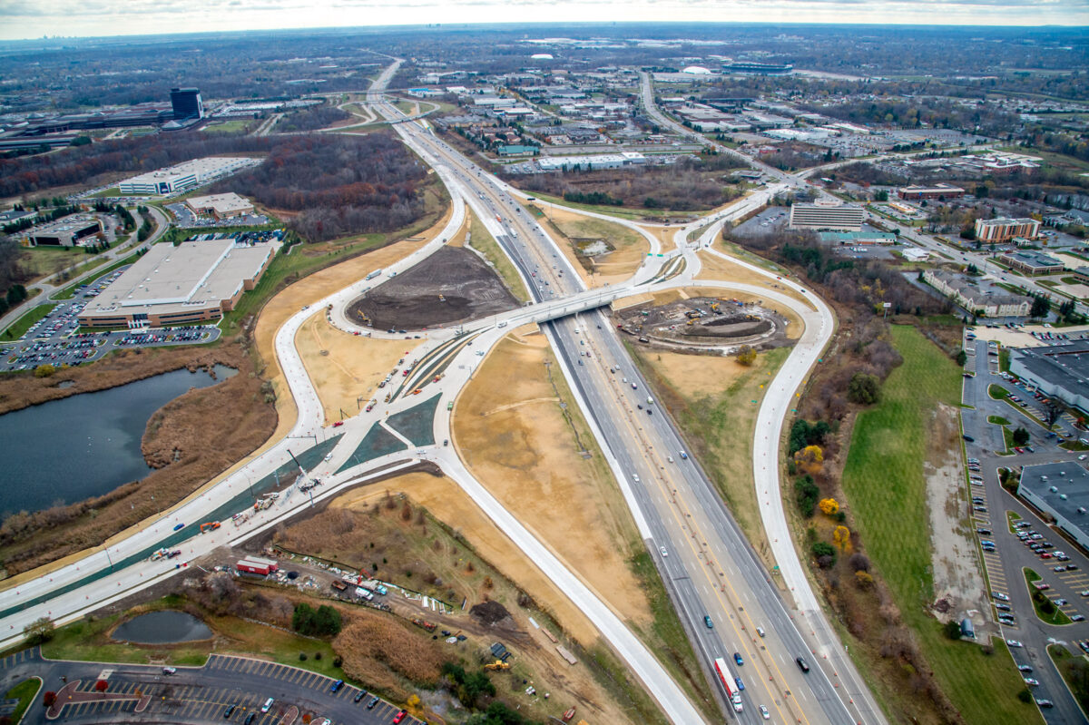 University Dr at I-75 Interchange construction.