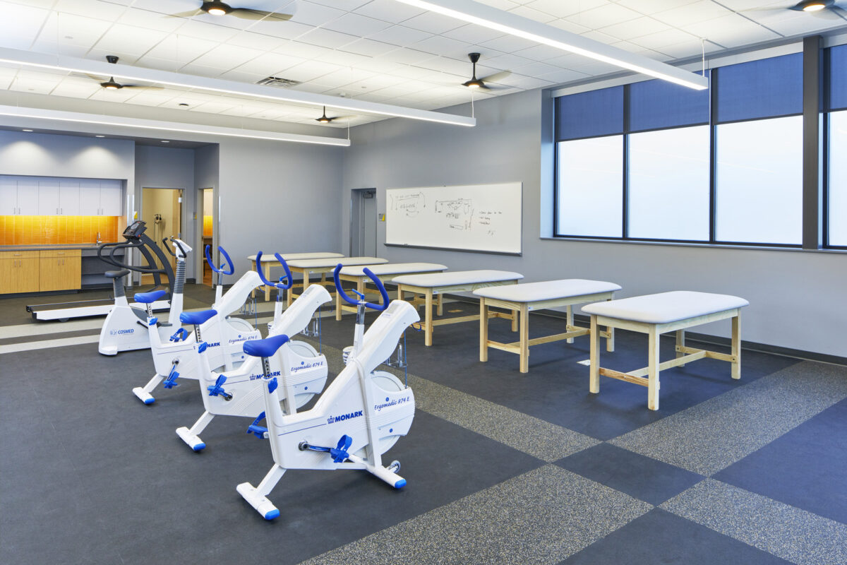 Interiors and Exteriors of the American International College's Health Sciences Building, by Phase Zero Design.