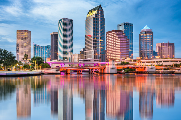 Tampa, Florida, USA downtown skyline.
