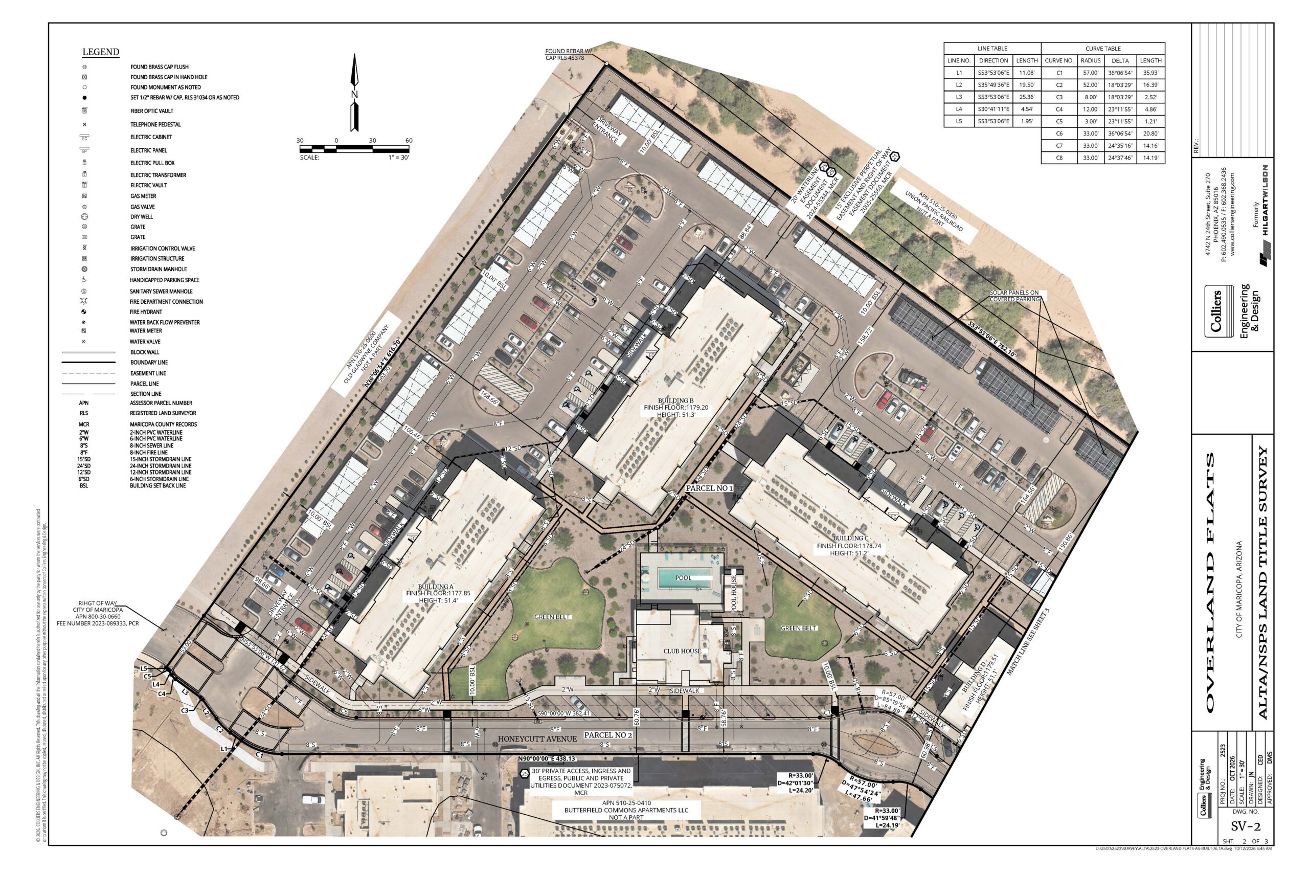 ALTA/NSPS Land Title Survey featuring various parcels of the City of Maricopa, Arizona.
